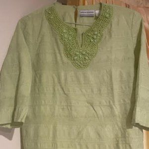 Alfred Dunner Lime Green Top